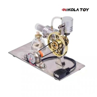 Silnik Stirlinga NikolaToy generator cieplny, model, zestaw edukacyjny USB. NK-25112