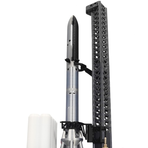 Model rakiety spaceX StarShip NikolaToy NK-2517, dok startowy, składany model 3D