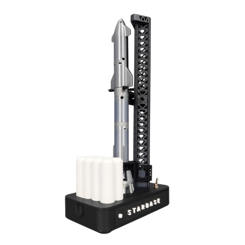 Model rakiety spaceX StarShip NikolaToy NK-2517, dok startowy, składany model 3D