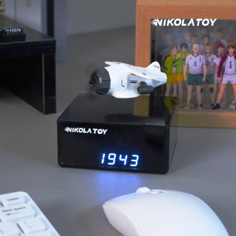NK-2524 Zegarek cyfrowy z unoszącym się samolotem