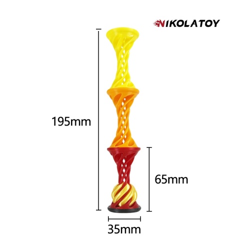Tęczowe spirale rozmiar