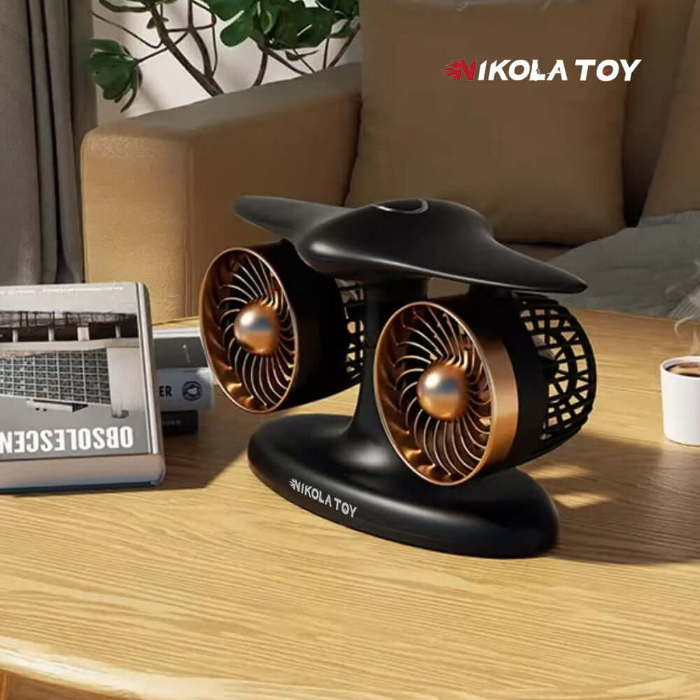 Wentylator Biurkowy Turbo Jet Fan J2 Odrzutowy Regulacja Obrotów, LED, USB, Prezent - obrazek 10