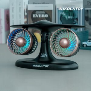 Wentylator Biurkowy Turbo Jet Fan J2 Odrzutowy Regulacja Obrotów, LED, USB, Prezent