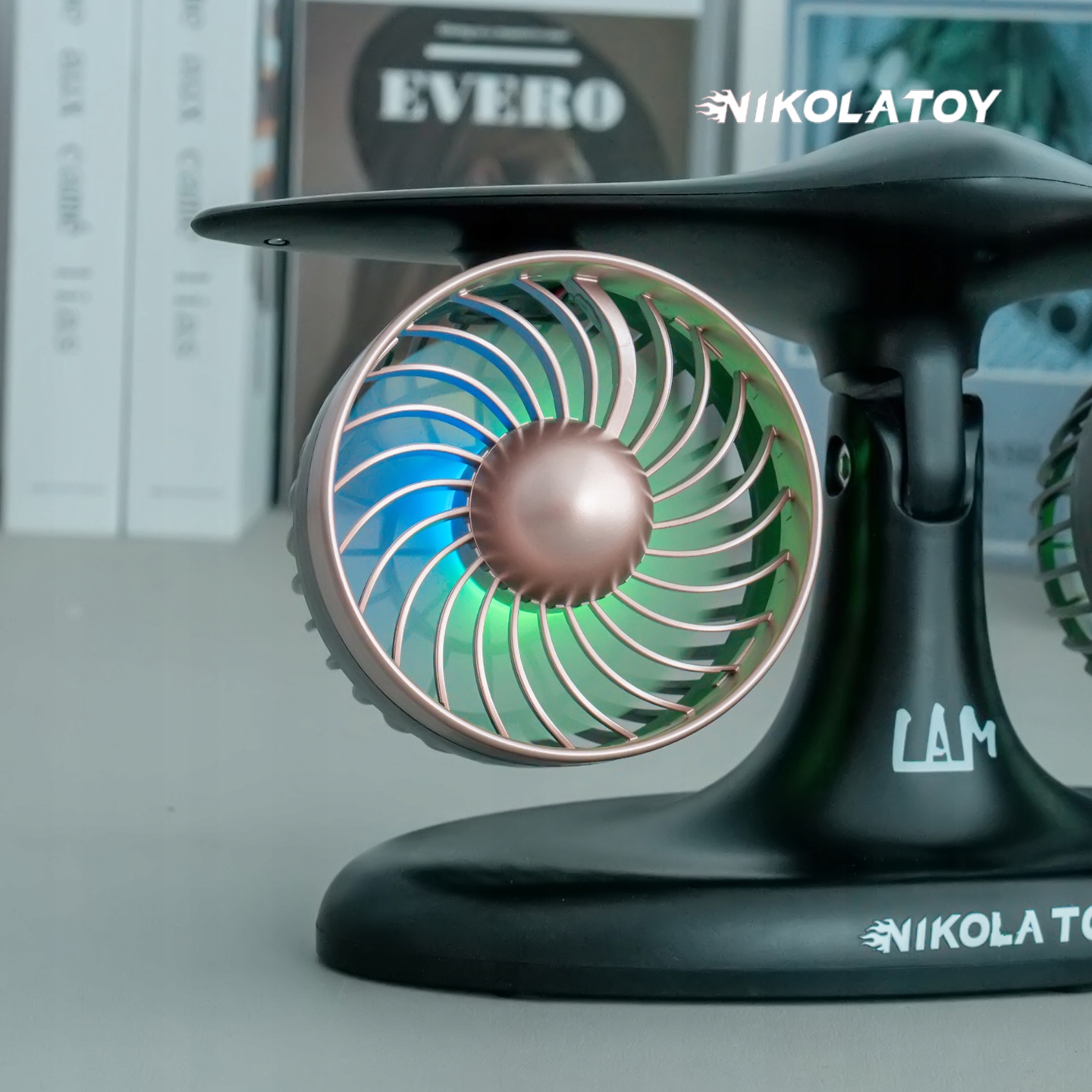 Wentylator Biurkowy Turbo Jet Fan J2 Odrzutowy Regulacja Obrotów, LED, USB, Prezent - obrazek 6