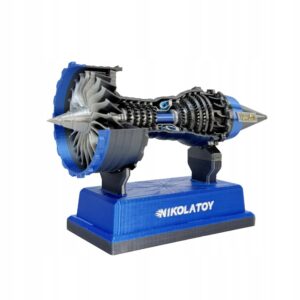Mini model silnik turbowentylatorowy NikolaToy, do nauki, Trent900, prezent