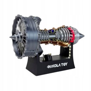 Model Silnika Odrzutowego Airbus TR900 Turbowentylator Ruchomy,LED, prezent