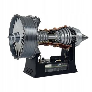 Model Silnika Odrzutowego Airbus TR900 Turbowentylator Ruchomy, prezent LED