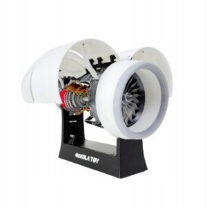 Model Silnika Odrzutowego Airbus TR900 Turbowentylator Ruchomy, prezent LED
