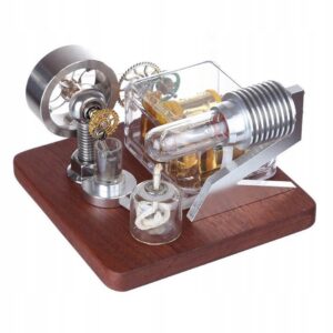 Model Silnika Stirlinga Pozytywka Music Box Metalowy, edukacyjny STEM, DIY