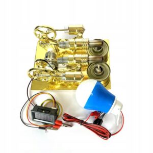 Model Silnika Stirlinga LED, woltomierz, Edukacyjny Zestaw STEM, NikolaToy